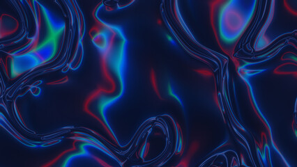 Abstract black chromatic liquid background