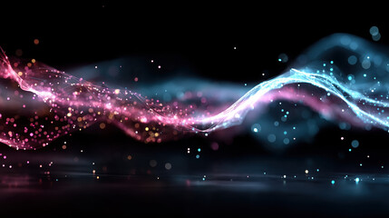 A professional graphic showing digital spark waves in motion flow, ideal for creative, commercial, or editorial purposes.