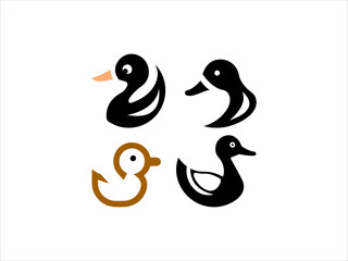 Simple, stylized logo of three ducks logo in various colors.