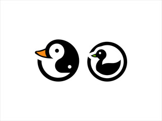 Simple, stylized logo of three ducks logo in various colors.