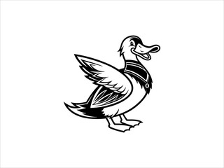 Simple, stylized logo of three ducks logo in various colors.