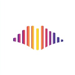 Colorful audio wave graphic design