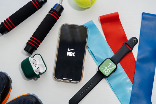 Nike Training Club NTC app on the smartphone iPhone screen.