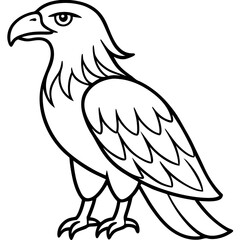 Obraz premium Bold Eagle Line Drawing Illustration