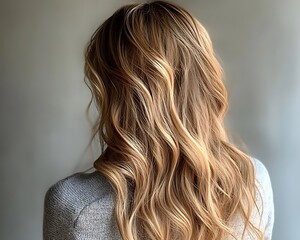 Long, wavy, blonde hair