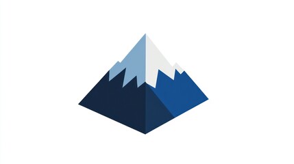 Isometric Mountain Peak Illustration