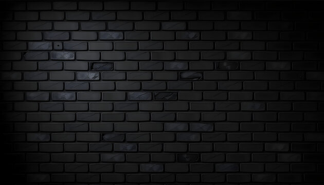 Fototapeta black brick wall, dark background for design, vector style. with white shades