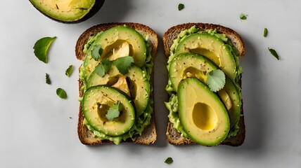 avocado on a wooden table