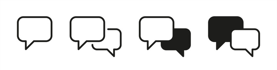 Talk bubble speech icon. Blank empty bubbles vector design elements. Vector illustration.