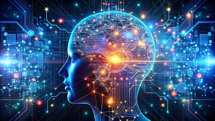 Obraz premium Artificial Intelligence and Neural Network Integration