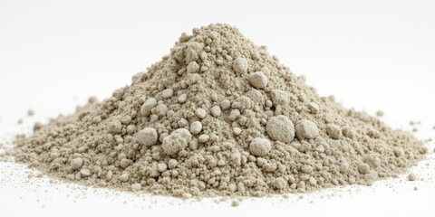 Isolated Cement Dust Pile on White Background - Construction Material