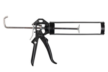 silicone caulking gun isolated on white