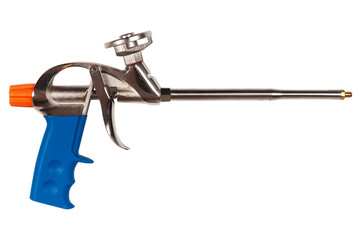 Foam gun isolated on white background