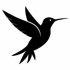 Clean Hummingbird Silhouette Illustration