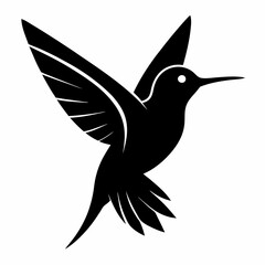 Clean Hummingbird Silhouette Illustration