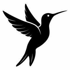Clean Hummingbird Silhouette Illustration