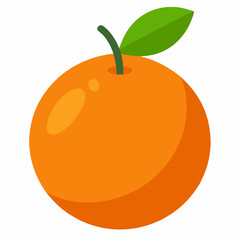 vector illustration of an orange on white background