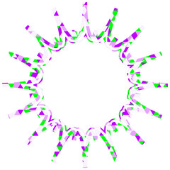 ステンドグラス風吹き出し　三角形模様　ギザギザした形