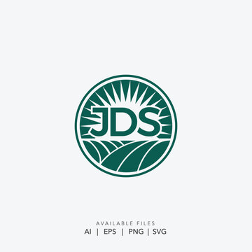 Modern and Fresh JDS Symbol Representing Natural Farming and Healthy Grape Harvest