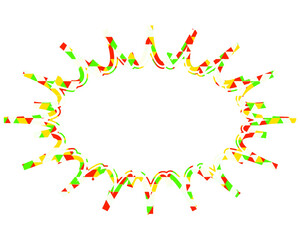 ステンドグラス風吹き出し　三角形模様　細長いギザギザした形