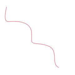 Curved Line Illustration in Red