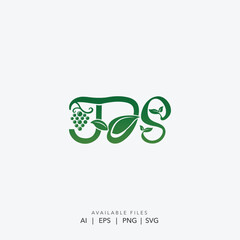 Modern Botanical Logo Design Featuring Abstract Leaves and Grape Elements for Natural Product Businesses