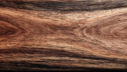 Fototapeta premium The background features a walnut wood texture, available in a wide format and presented in black, showcasing its natural texture for use as a desktop image
