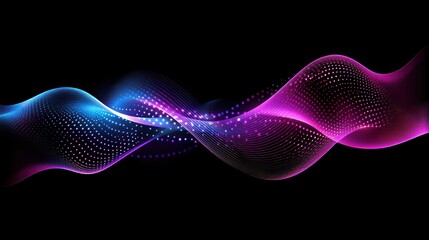 Abstract glowing waves in vibrant colors