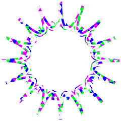 ステンドグラス風吹き出し　三角形模様　ギザギザした形