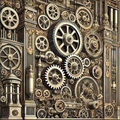 Combines steam powered machinery aesthetics