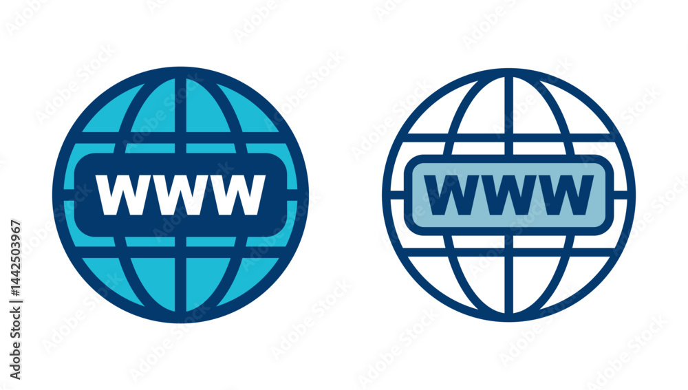 Wall mural web icon vector isolated on white background. website vector icon. internet world vector