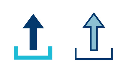 Upload icon vector isolated on white background. Upload sign icon. Upload button. Load symbol.