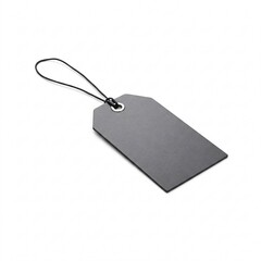 Black tag on white, isolated