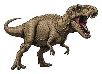 Fototapeta premium 恐竜、迫力満点の横顔 躍動感あふれる描写