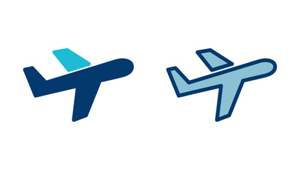 Plane icon vector isolated on white background. Aeroplane vector icon. Flight transport symbol. Travel element illustration. Holiday symbol. Airplane