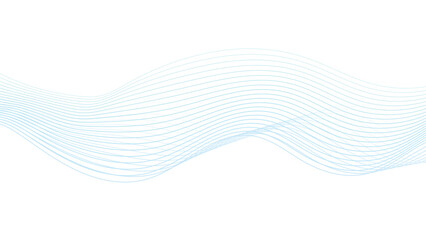 Soft Blue Gradient Flowing Waves on White Background