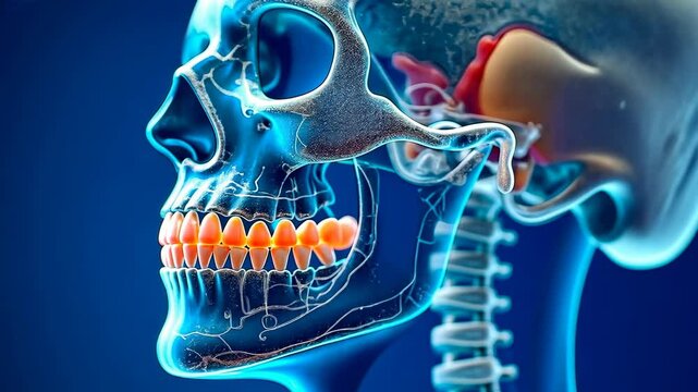 Implantation, dental surgery, bone integration. Oral health. Jawbone strengthens after implant placement. Tooth root substitute ensures stable mastication. Implant success improves facial structure.