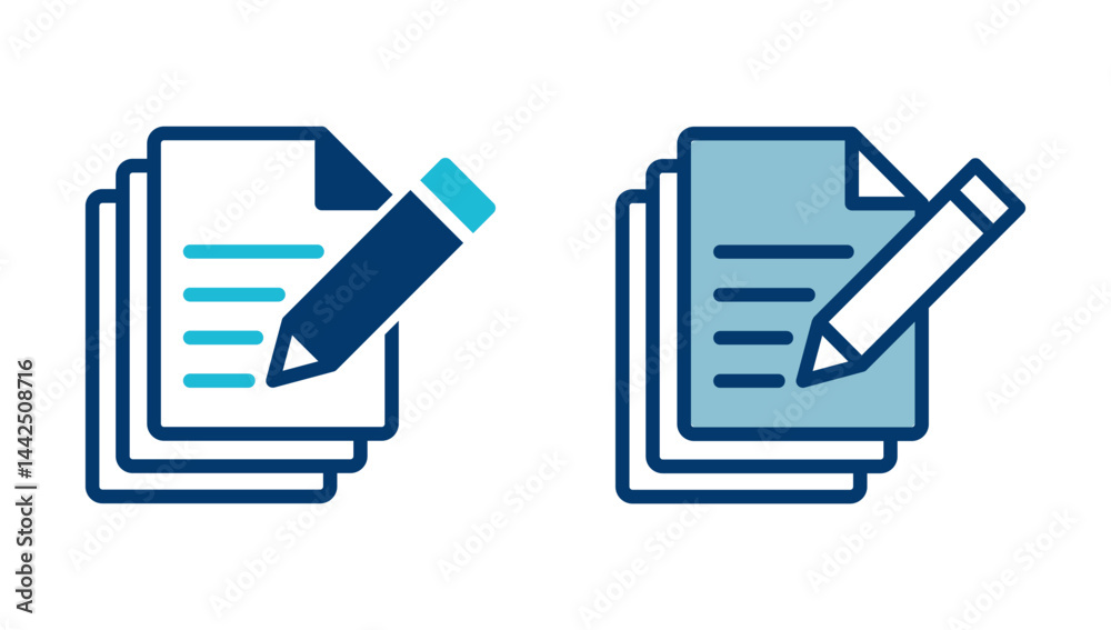 Poster note icon vector isolated on white background. taking note icon vector. edit line icon. document wri