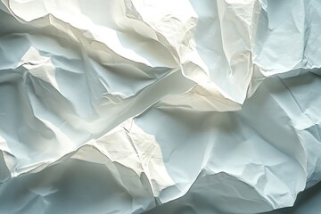 Crumpled white paper texture