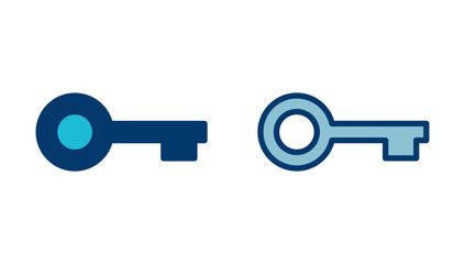 Key icon vector isolated on white background. Key vector icon. Key symbol. security