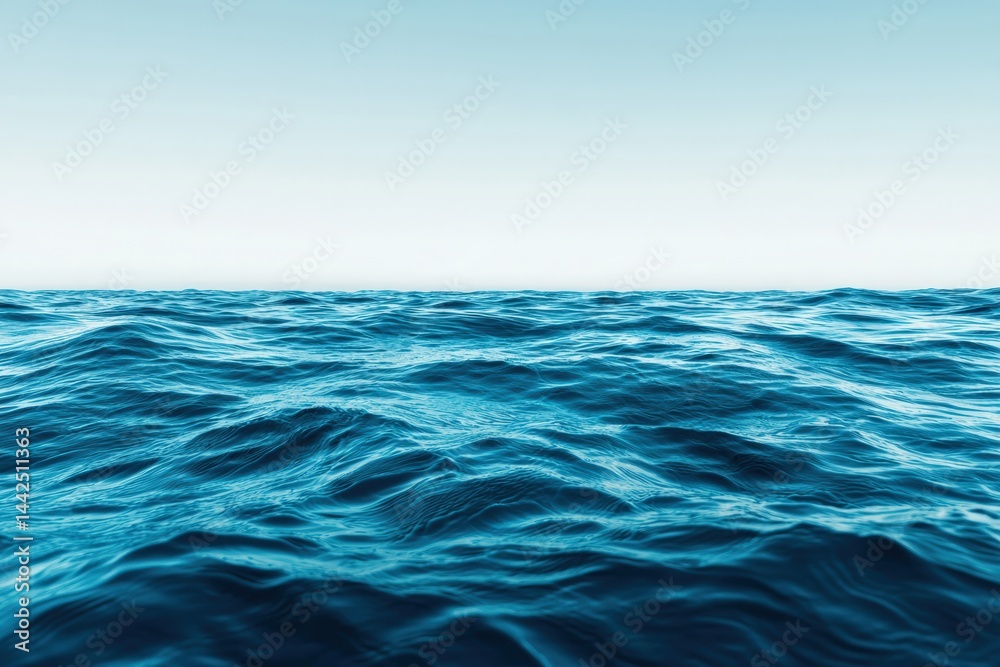 Poster calm ocean waves creating a serene and tranquil atmosphere