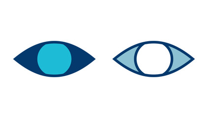 Eye icon vector isolated on white background. Look and Vision icon. Eye vector icon