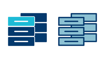 Database icon vector isolated on white background. database vector icon