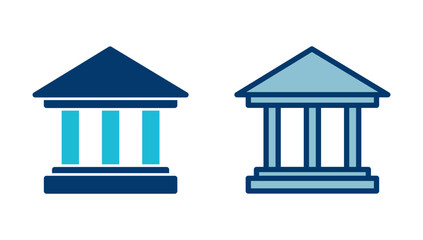 Bank icon vector isolated on white background. bank vector icon, museum, university