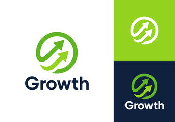 arrow global tech logo. growth, progress, connection vector design concept