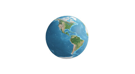 Realistic Earth globe in dark space