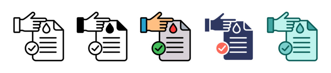 Obraz premium Diabetes Test multiple icon