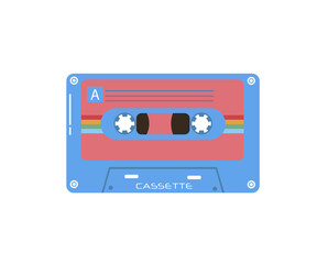 png cassette mix from 80s with music sound and vintage tape for multimedia entertainment and analog player in colourful style isolated illustration with datum record and compact recorder design

