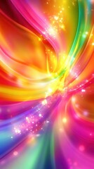 A vibrant swirl of colors and light, creating an abstract, energetic visual experience.