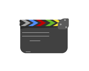 Fototapeta premium png black film board for cinematography with white background and vintage art clapper in motion picture event media clip and video camera object template isolated from television scene